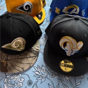 New Era 59fifty Rams Hat Lot